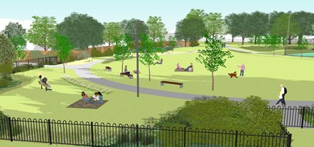 The proposals seek to make Barnard Park a more pleasant space for relaxation, leisure and sport, whilst also resulting in a biodiversity net gain of 52%