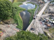 Wild Park rainscape ponds filled up (credit BHCC Flood Risk team): Wild Park rainscape ponds filled up (credit BHCC Flood Risk team)