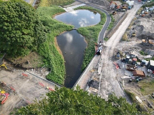 Wild Park rainscape ponds filled up (credit BHCC Flood Risk team)