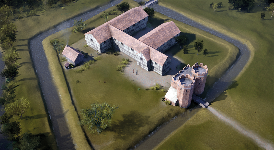CGI reconstruction of Coleshill Manor