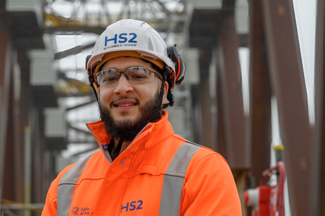 HS2's 2000th apprentice Mohammed Sharif from Birmingham