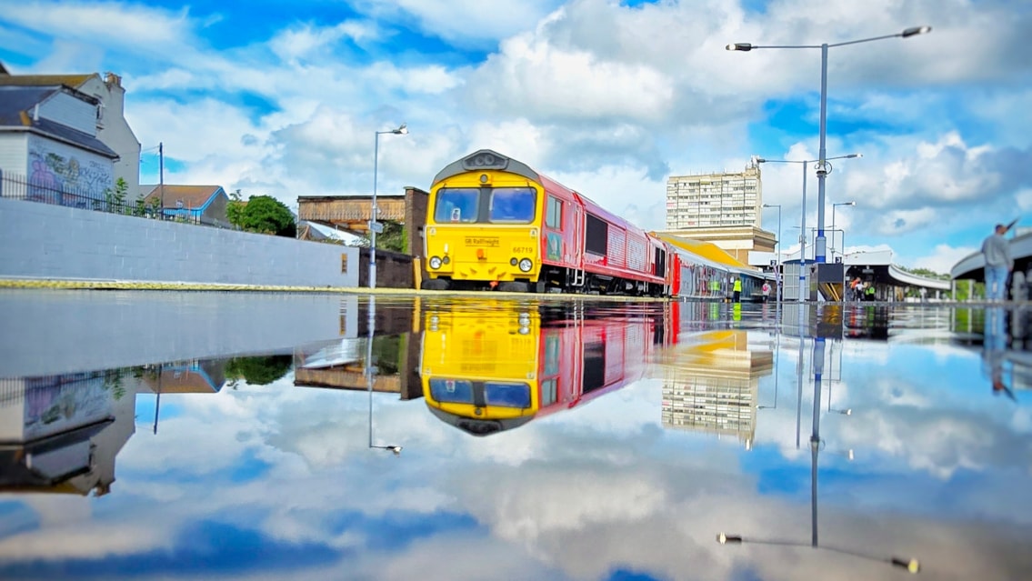 Bookings now open for unique touring exhibition train coming to London Victoria in December: Class 66 locomotive leads 'Inspiration' exhibition train at Margate station - 2