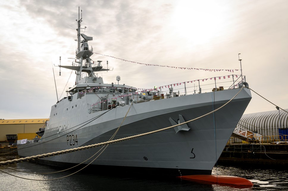 HMS Spey named at shipyard ceremony