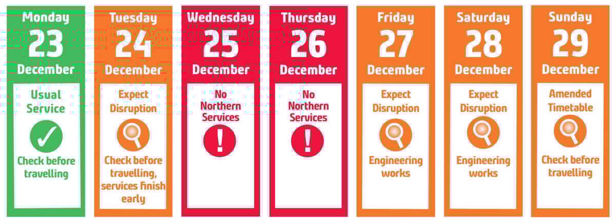 Travel advice calendar 23-29 Dec 2024