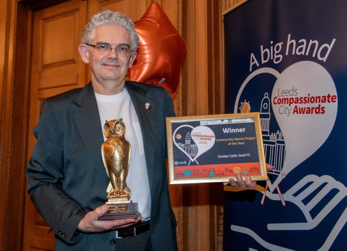 Paul Young, Farsley Celtic Deaf FC: The winner in the Community Sports Project of the Year category was Farsley Celtic Deaf FC.