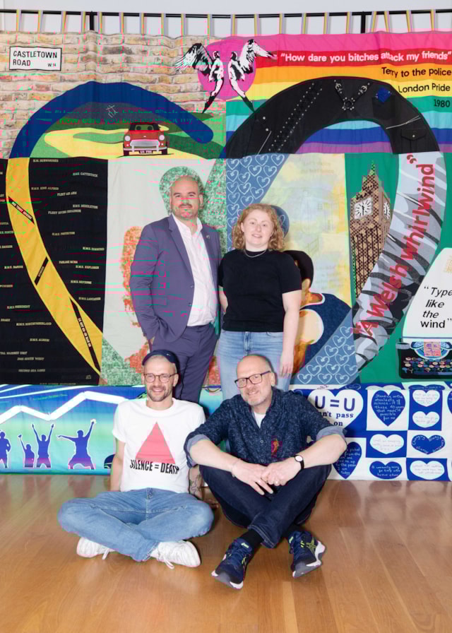 TfL Image -Terrence Higgins Trust, Dan Glass and ACT UP London at Queer Britain’s ‘Terry Higgins Memorial Quilt’ exhibition  (c) Cherry Au Hon I