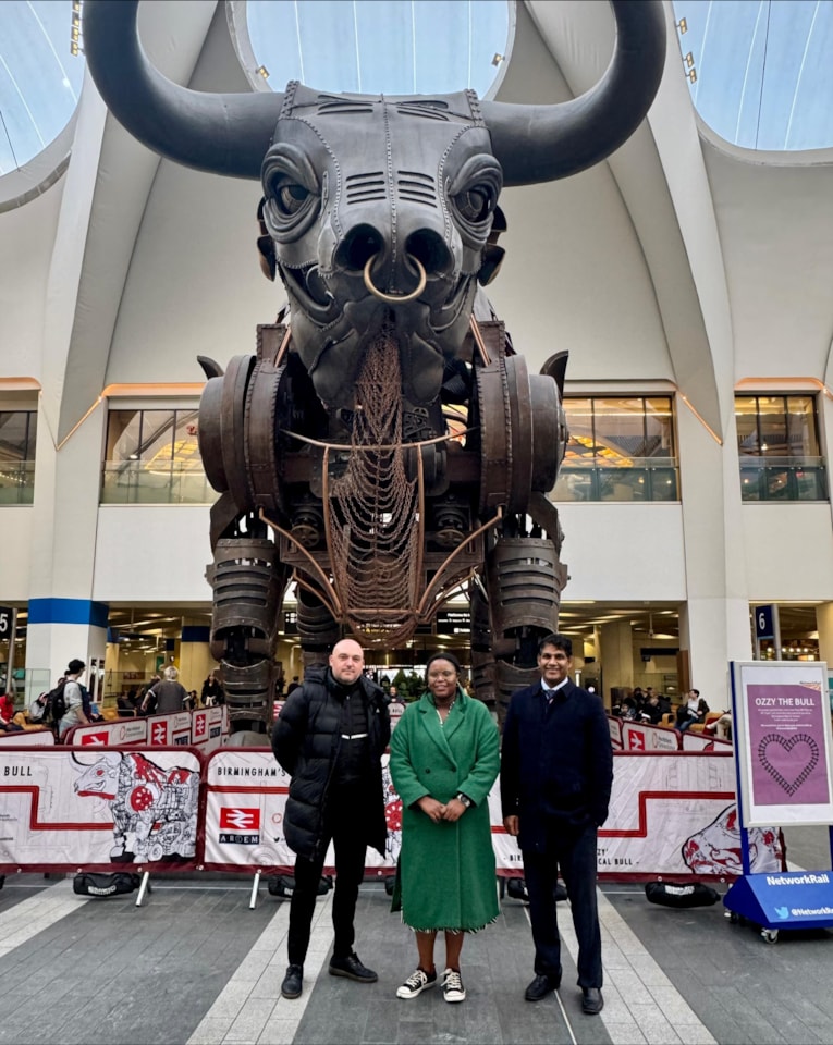Left to right: Patrick Power, Cllr Sharon Thompson and Cllr Majid Mahmood