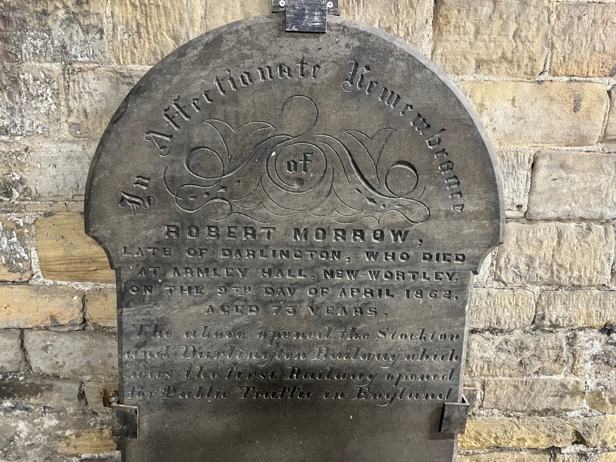 Robert Morrow's grave: During recent renovation work at Leeds Industrial Museum in Armley, curators happened upon the beautifully carved gravestone of Robert Morrow, more than 160 years after his death in nearby New Wortley.