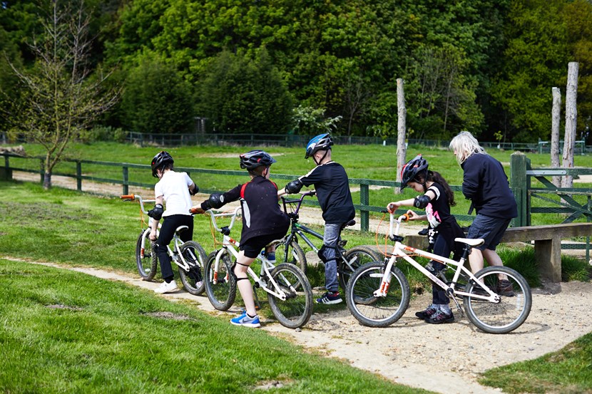 Leeds pupils bring 400 mile Yorkshire school cycle relay to a close: 4childrenonbikes1adult.jpg