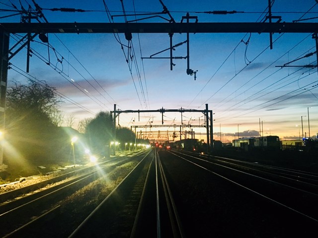 Glasgow rail junction’s £4m Easter upgrade: Dawn near Glasgow