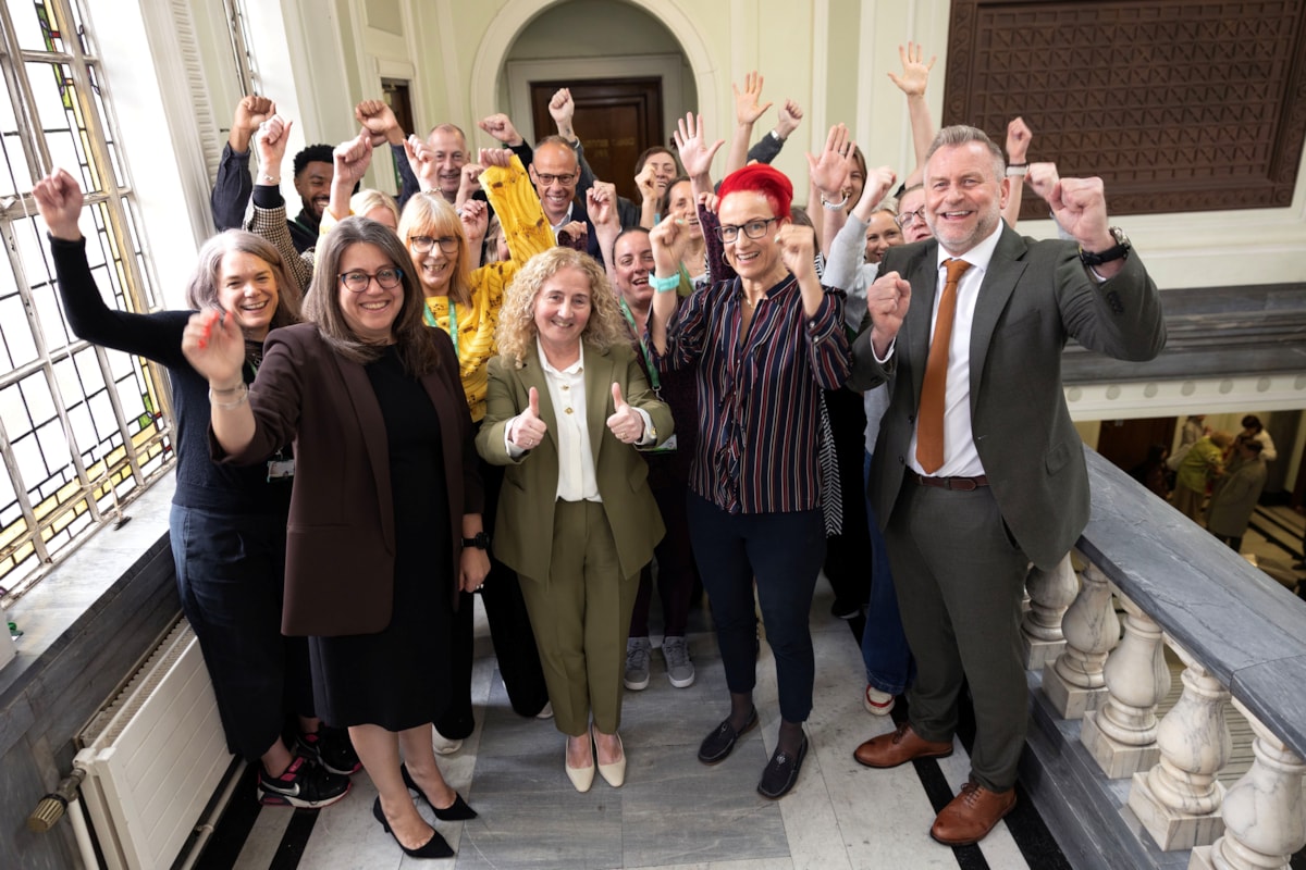 Islington's SEND specialists and council leadership celebrate the inspection findings in Islington Town Hall