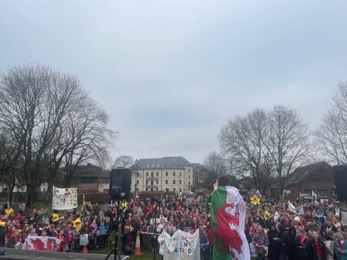 St Davids Day Parade in Haverfordwest March 2025