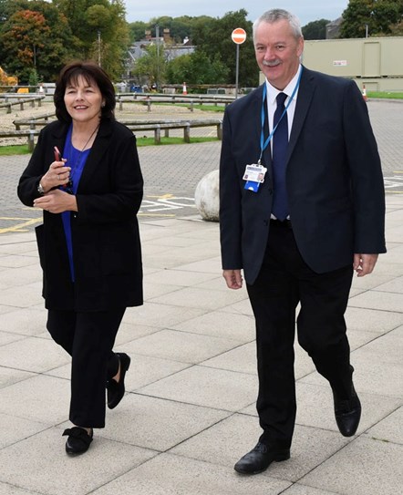 Cabinet Minister Jeane Freeman MSP and Eddie Fraser Head of Health and Social Care EAC