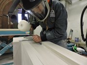 Queen's birthday bench: Elgin Conservation Centre Charlotte Brough, 2nd year Apprentice Stonemason