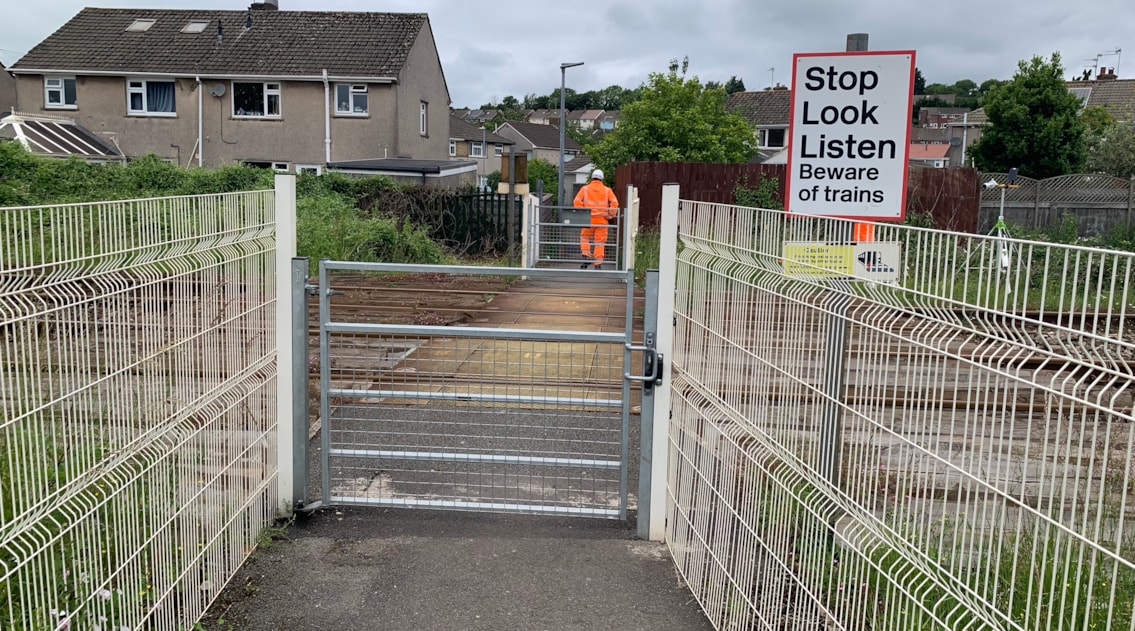 Brookside footpath crossing Dinas Powys