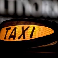 Light up taxi sign