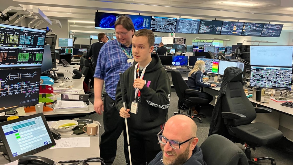 Jack Thompson in York Rail Operating Centre