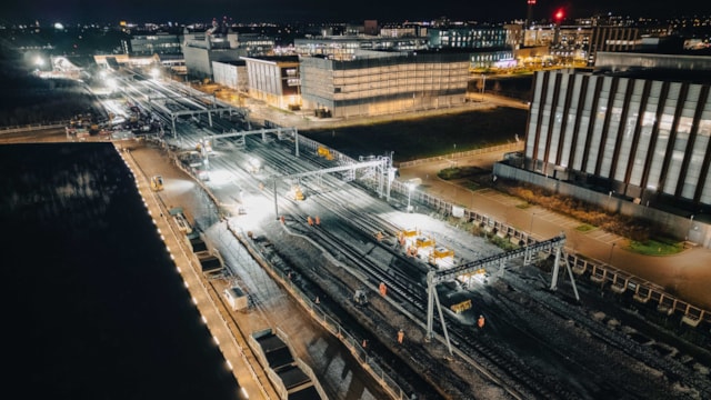 Rail infrastructure upgrades complete for Cambridge South station: West Anglia Cambridge South SRSA Colas