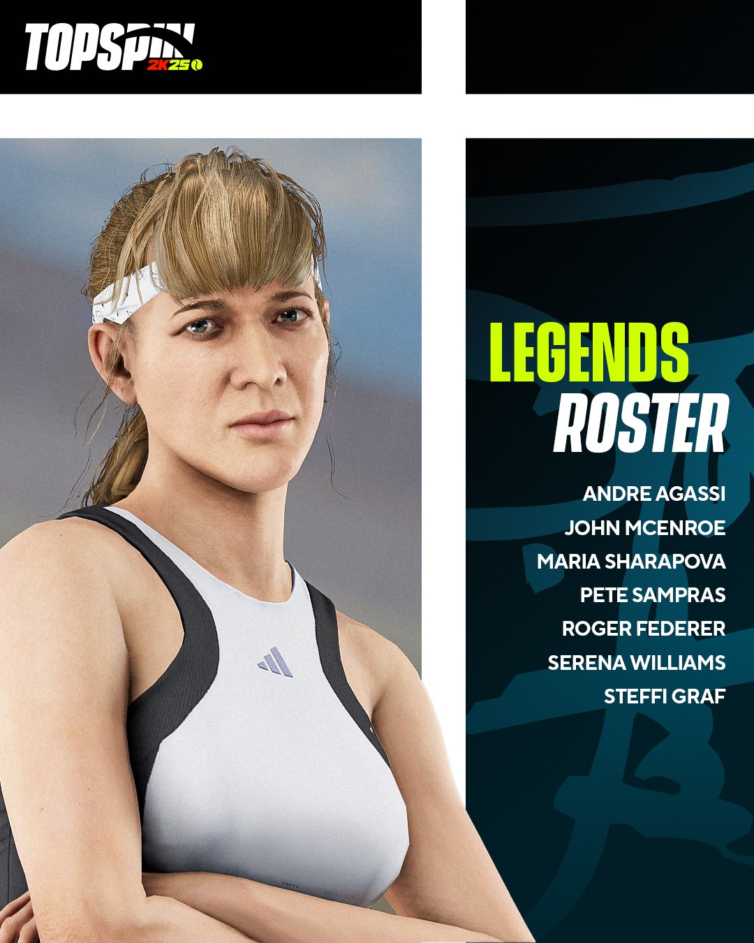 TopSpin2K25 Legends Roster