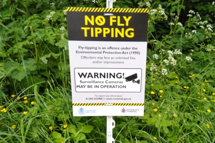 fly-tipping sign
