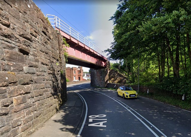 A78 near Wemyss Bay to close overnight for railway bridge survey: A78 Old Shore Road bridge to be surfaced