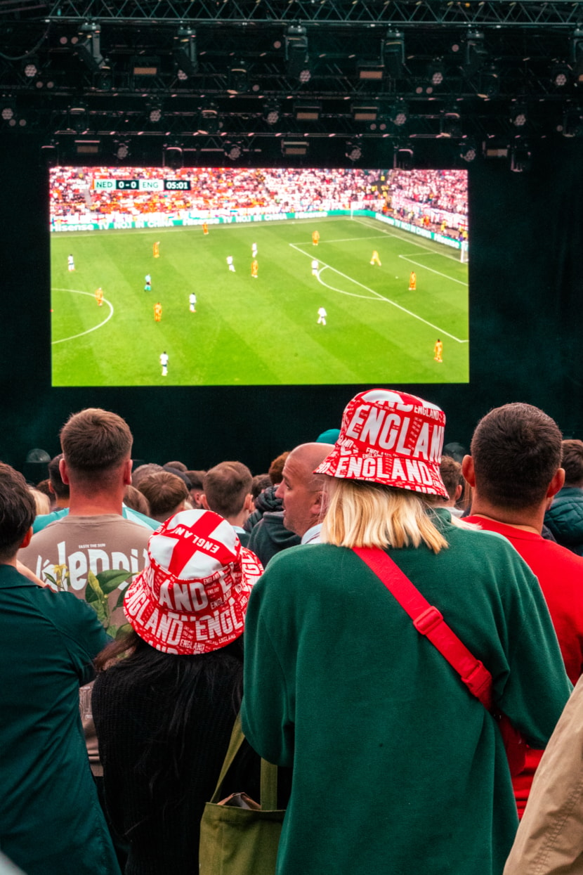 Millennium Square ready to roar the Three Lions to Euros final glory: Mill Square big screen (credit James Keane)