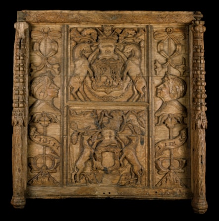 Panel with the royal arms of Scotland, Linlithgow Palace, 1540 – 1570. Image © National Museums Scotland