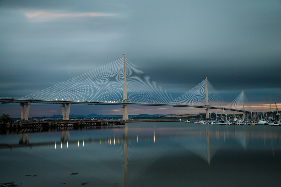 Queensferry Crossing from Port Edgar Marina (evening) (1888) 72dpi