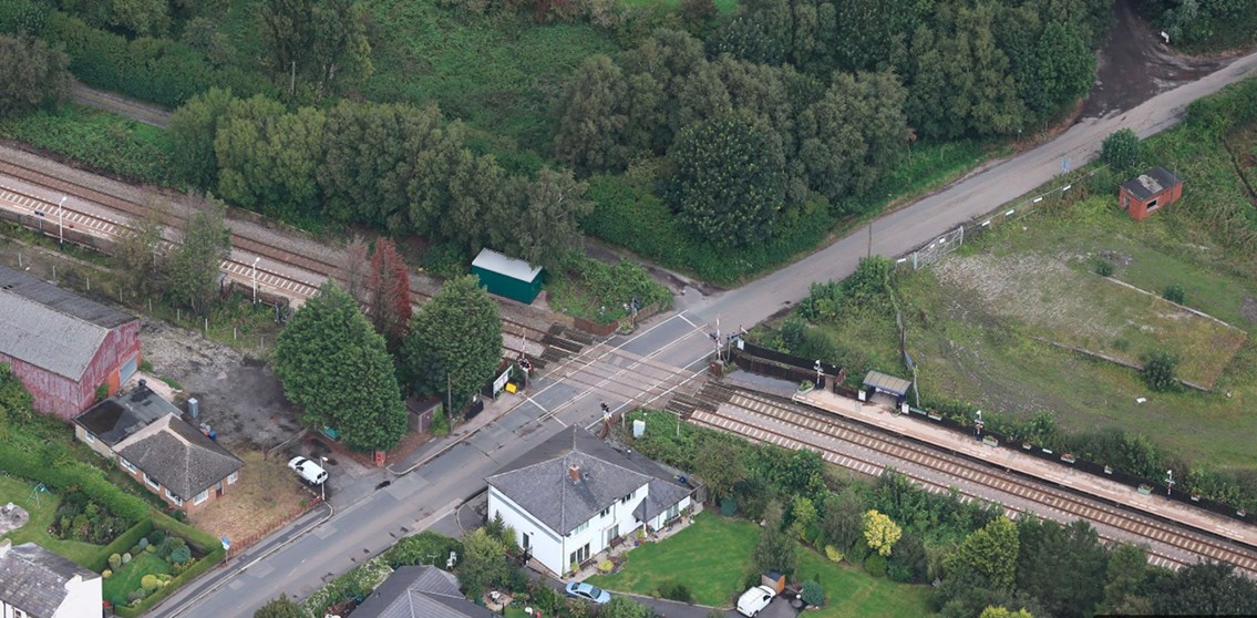 Sunday rail passengers urged to check before travelling ahead of platform lengthening work: Bescar aerial view
