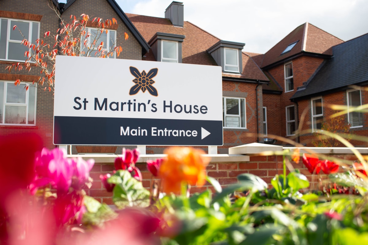 St Martin's House sign