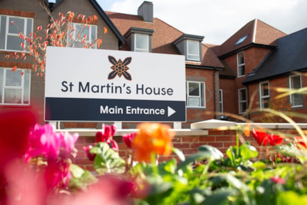 St Martin's House sign