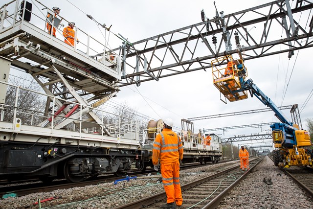 Easter works - Chadwell Heath electrification-2