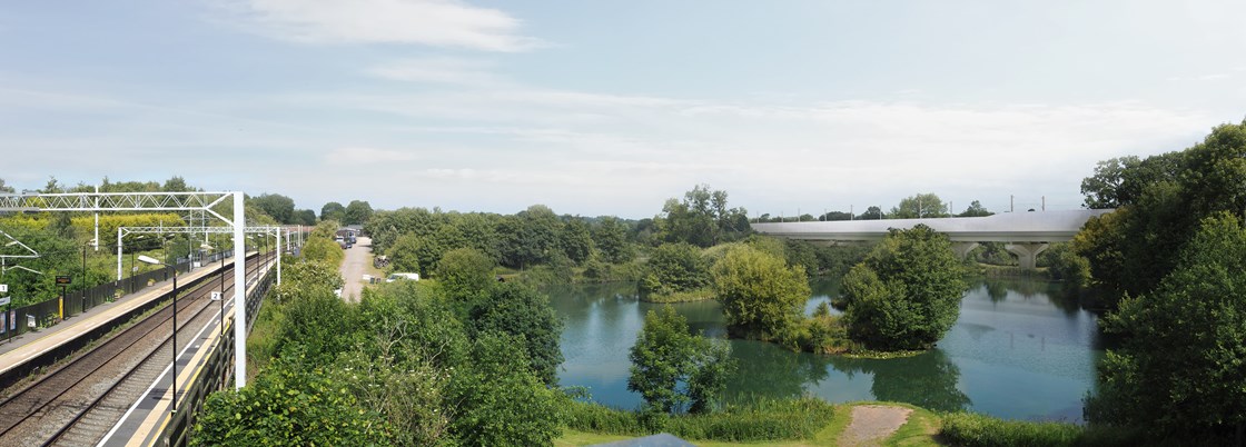 View from Berkswell station pedestrian bridge looking North