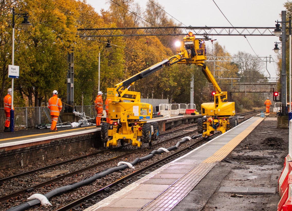 Extension work on-track for Milngavie Station: Milngavie platform works