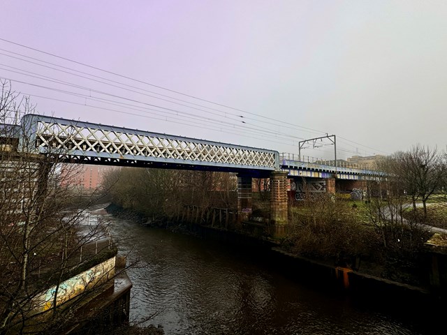 Kelvin Viaduct, Yorkhill Viaduct and Ferry Road bridge, Partick, Glasgow: Kelvin Viaduct, Yorkhill Viaduct and Ferry Road bridge
