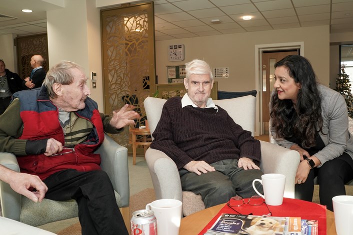 Gascoigne 7: Councillor Salma Arif meets residents at Gascoigne House during her visit on Tuesday, November 21.