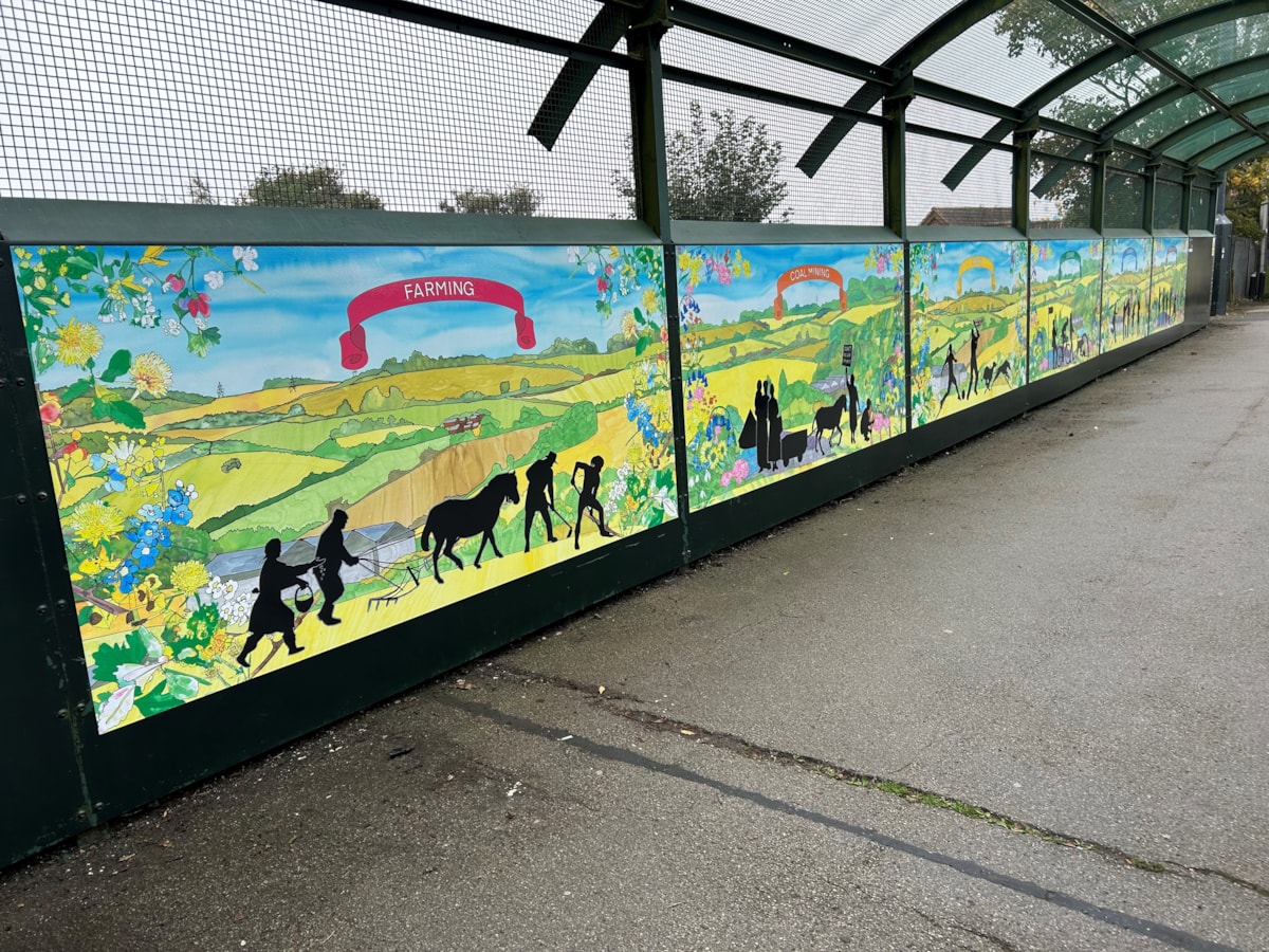 An image of the new artwork at Fitzwilliam station