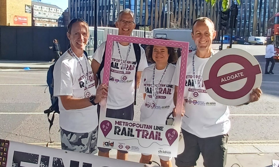 WCPD Team finish Met Walk for the Railway Children charity at Aldgate