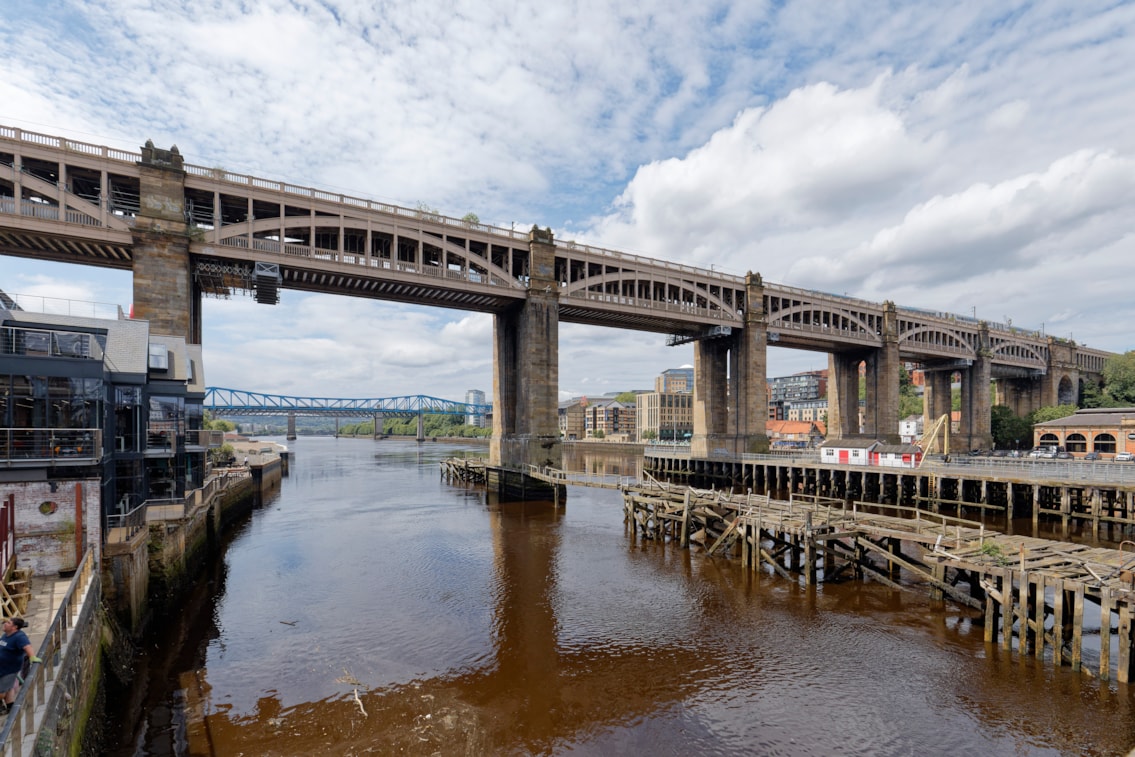 High Level Bridge from the Quayside on Gateshead side of the River Tyne-2
