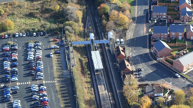 Water damaged lifts repaired from next week at Birkenhead North station: Birkenhead North station aerial