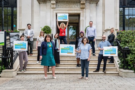 Cllr Shaikh, front right, with members of  Islington's Living Wage Action Group.