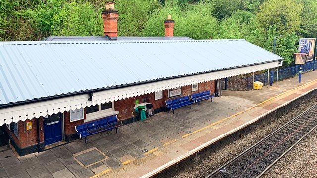 Gerrards Cross station finished canopy roof