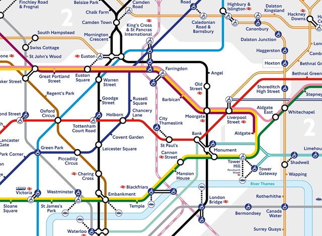 Tube Map - December 2020 - Central Section - Credit TfL