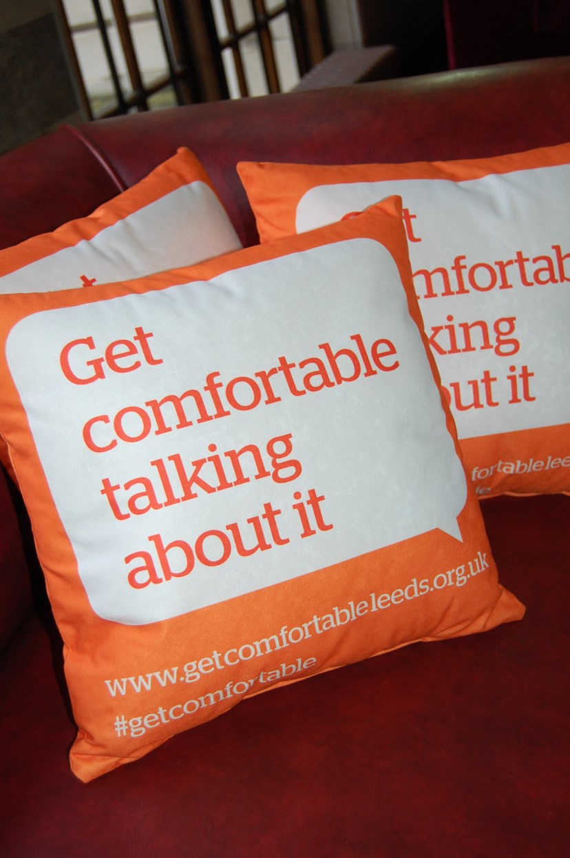 Get comfortable talking about domestic violence: getcomfortablecushions2.jpg