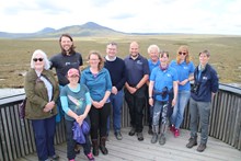 UK Government Minister Iain Stewart MP meets members of The Flow Country Partnership during site visit to ForsinardG 3633