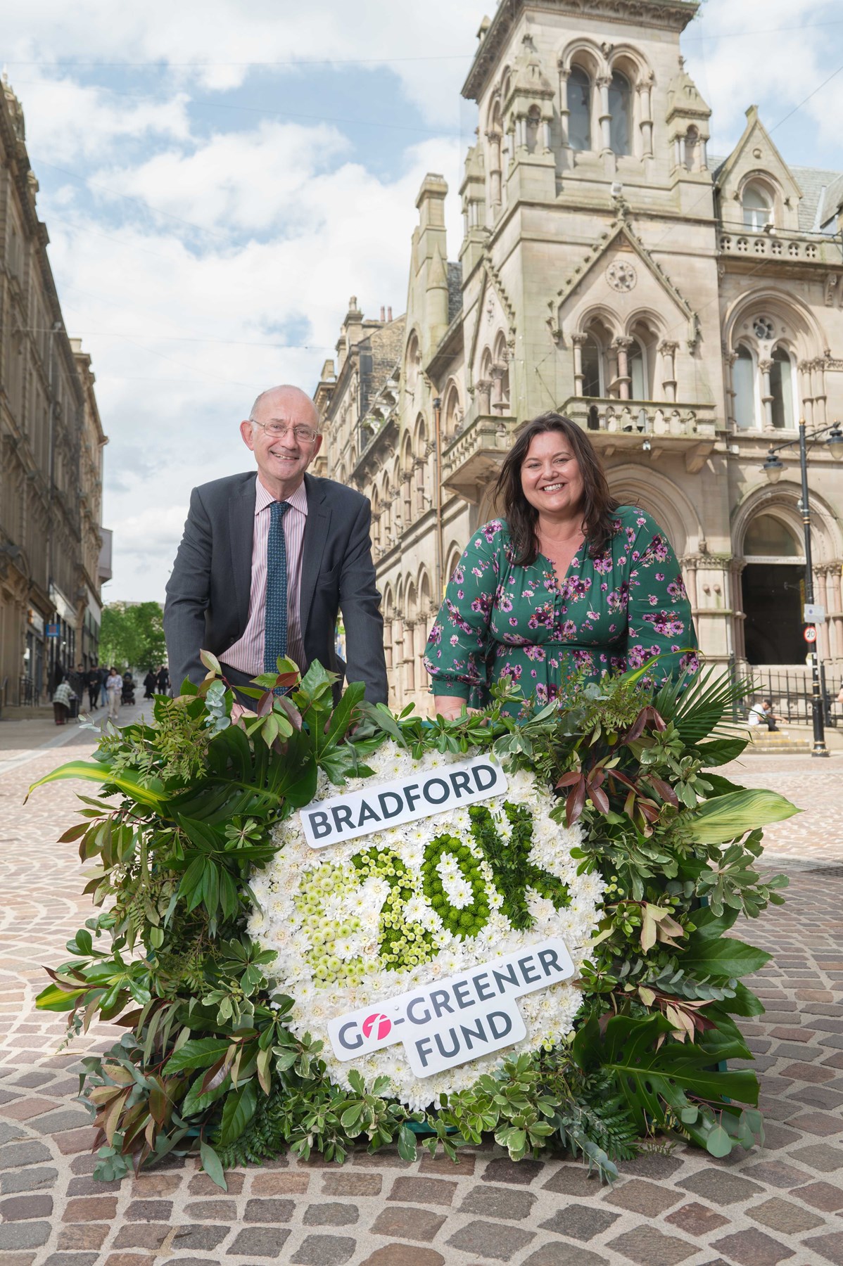 Paul Matthews and Victoria Robertshaw in the centre of Bradford 1