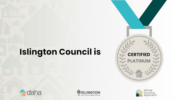 Platinum accreditation for domestic abuse support