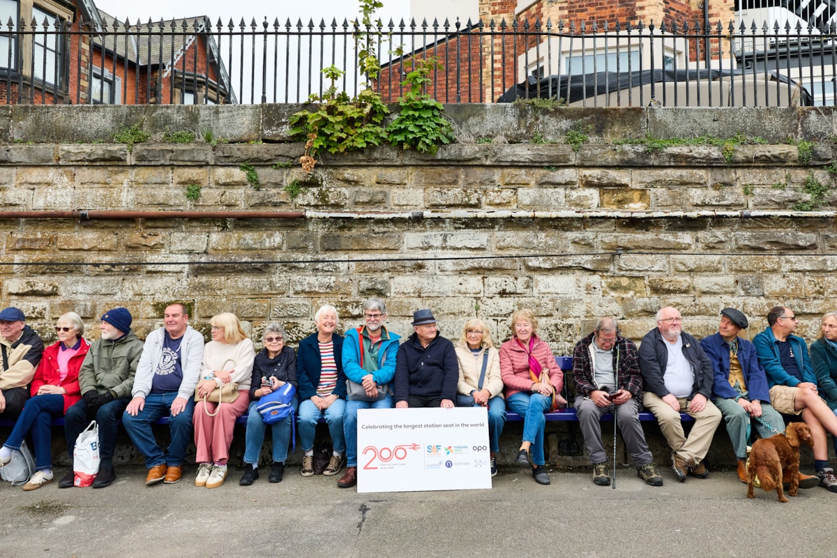 Scarborough station Railway 200 bench event (4)
