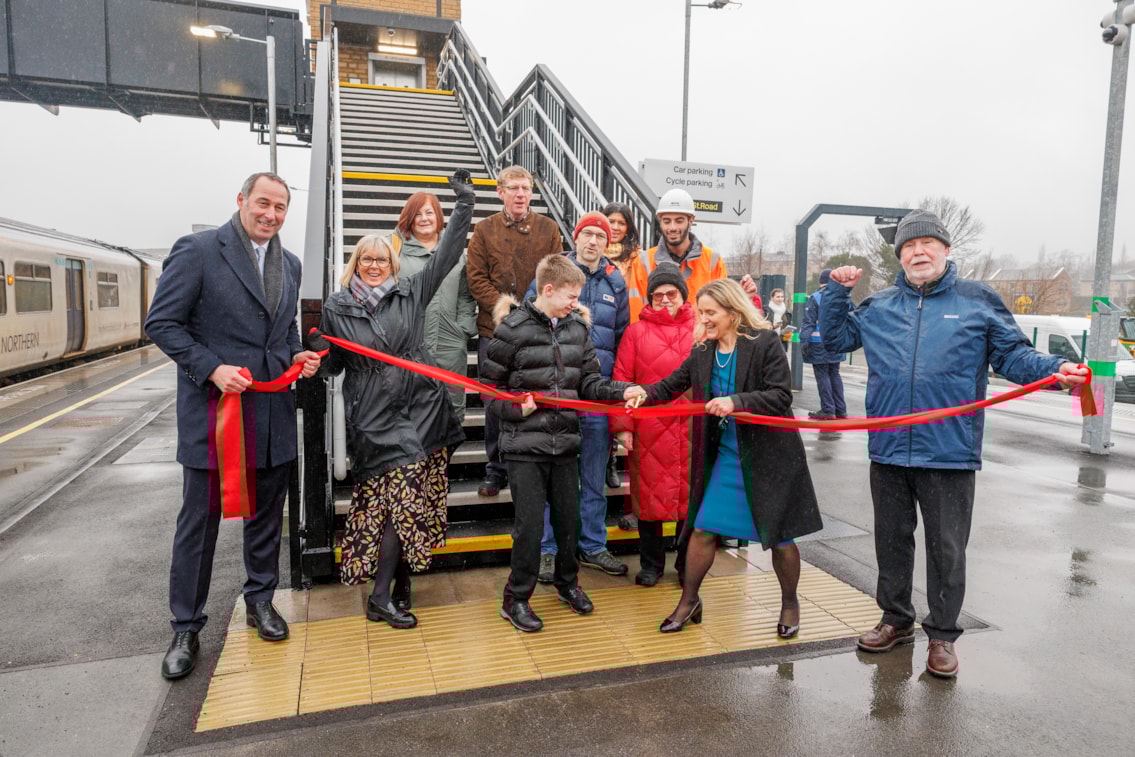 Mirfield station transformation for faster, more connected travel across the North: Mirfield station ribbon cut