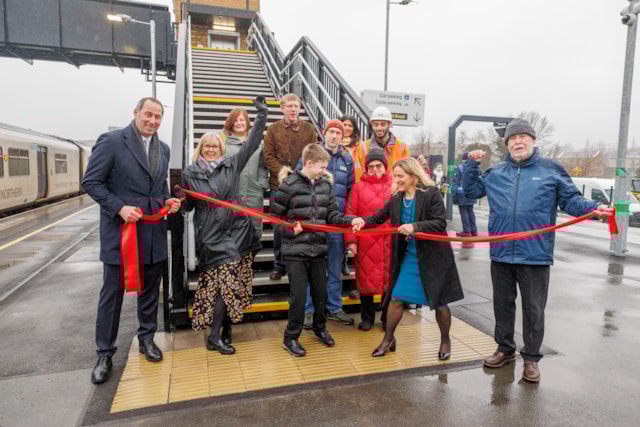 Mirfield station transformation for faster, more connected travel across the North: Mirfield station ribbon cut